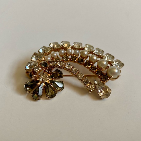 Vintage Bellex Rhinestone Brooch & Clip On Earring Set in Original Box - Picture 6 of 12
